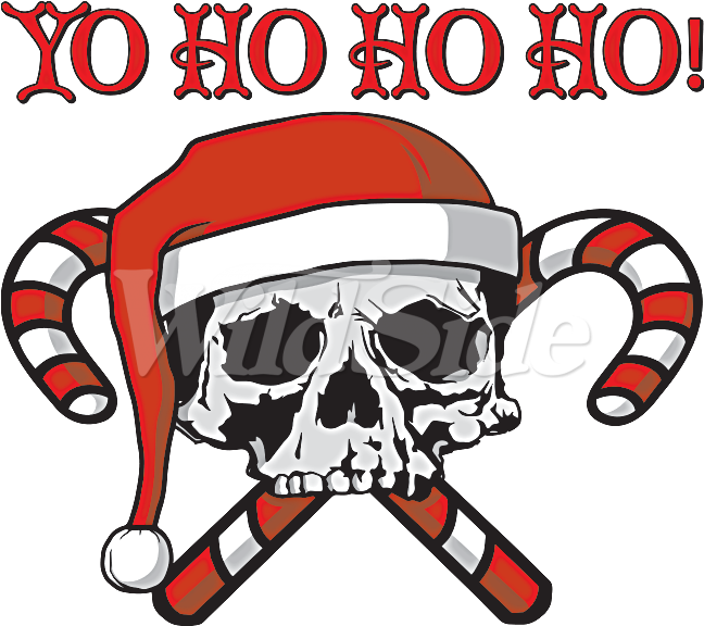 Christmas Skull And Crossbones Clipart (675x675), Png Download