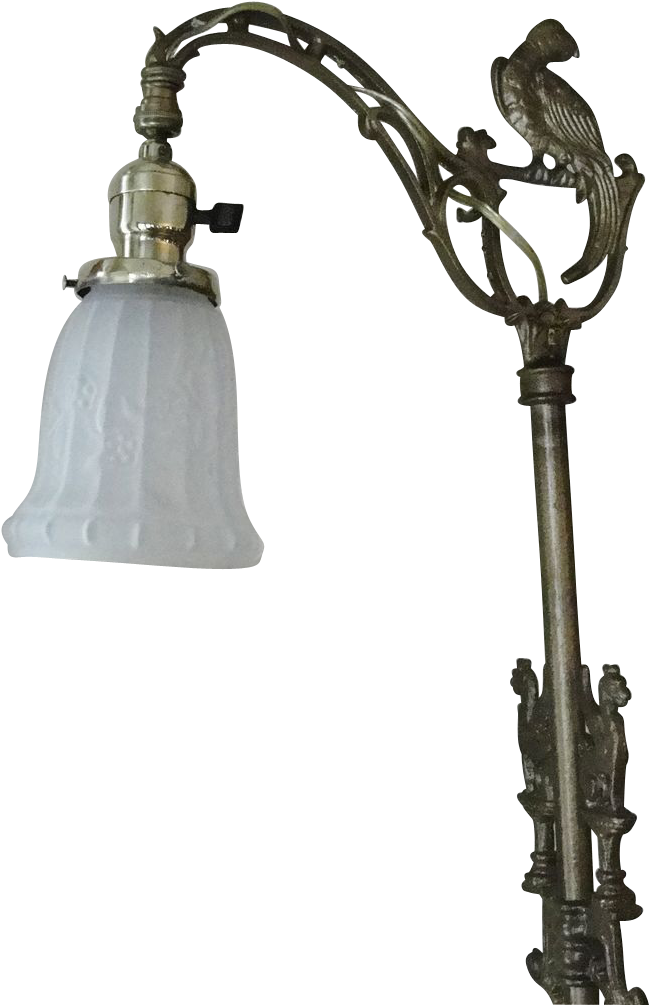 Cheap Vintage Cast Iron Bridge Floor Lamp Griffins - Art Deco Bridge Lamp Clipart (1004x1004), Png Download