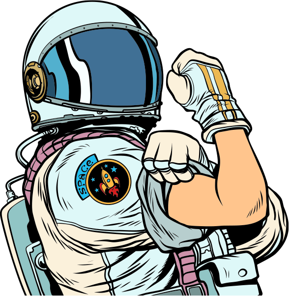 Website Redesign Success Stories - We Can Do It Astronaut Clipart (588x602), Png Download