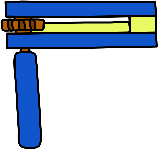 Noisemaker, Blue, Yellow - Yellow Clipart (816x1056), Png Download