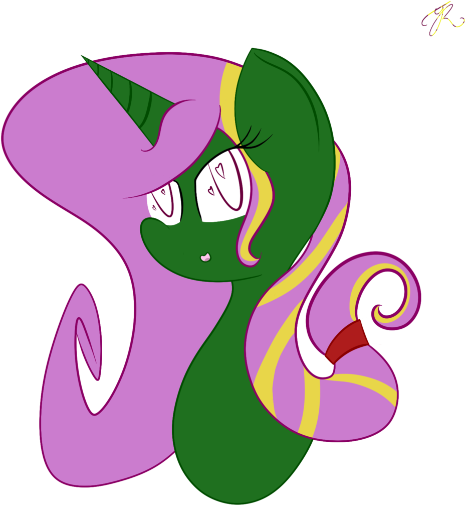 The Yellow Rabbit, Heart Eyes, Multicolored Hair, Oc, - Cartoon Clipart (1024x1024), Png Download