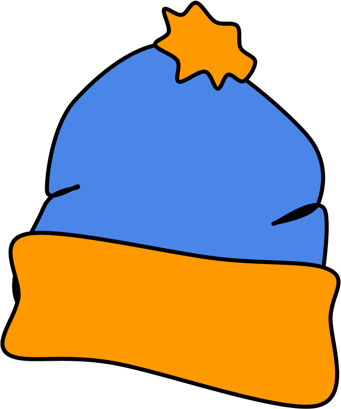 Hat, Winter, Blue, Orange, Style - Yellow Clipart (816x1056), Png Download
