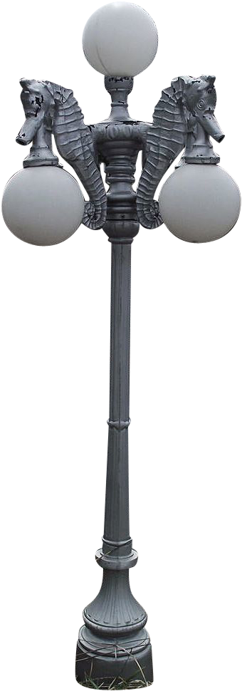 Used Silver Painted Outdoor Cast Aluminum Pole Lights - Outdoor Pole Lights Clipart (969x969), Png Download