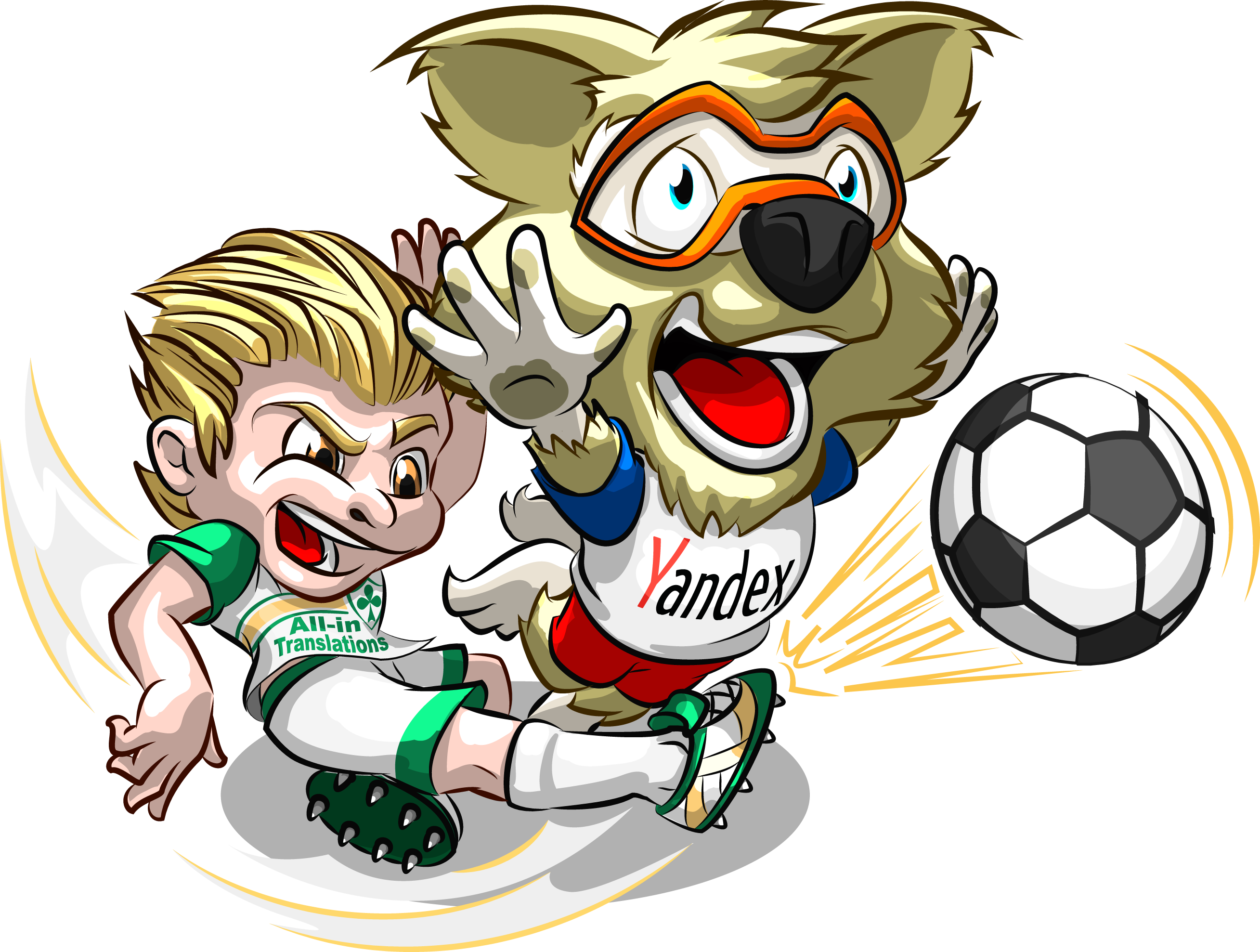 Png Black And White Stock Football Player Tackling - Cartoon Clipart (2617x1977), Png Download