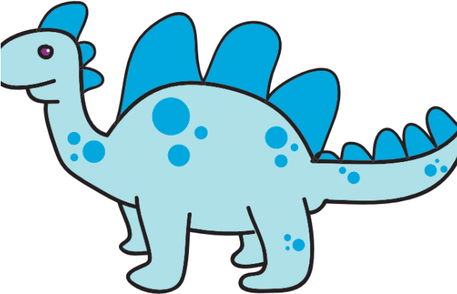 Dinosaurs Clipart Extinct - Blue Dinosaur Cartoon No Background - Png Download (640x480), Png Download