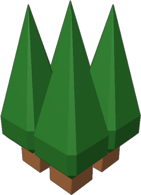Trees - By - Origami Clipart (768x768), Png Download