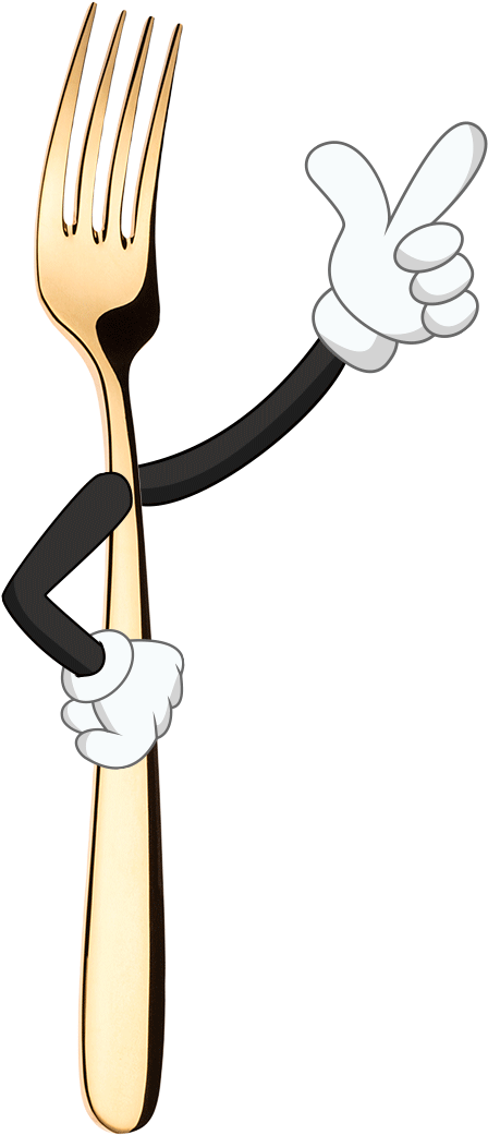 Pointing-fork Clipart (578x1040), Png Download