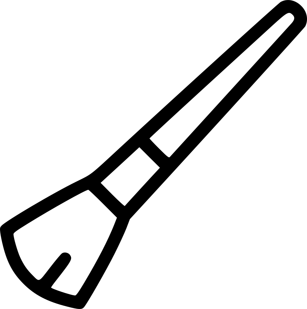 Blushon Brush Comments - Draw A Paint Brush Clipart (980x986), Png Download