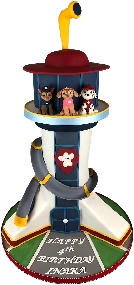 Paw Patrol Tower Cake Clipart (1000x1333), Png Download