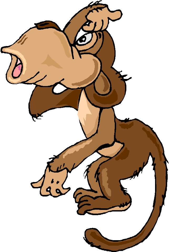 Gif Clip Art Animations - Monkey Confused Pillow Case - Png Download (642x958), Png Download
