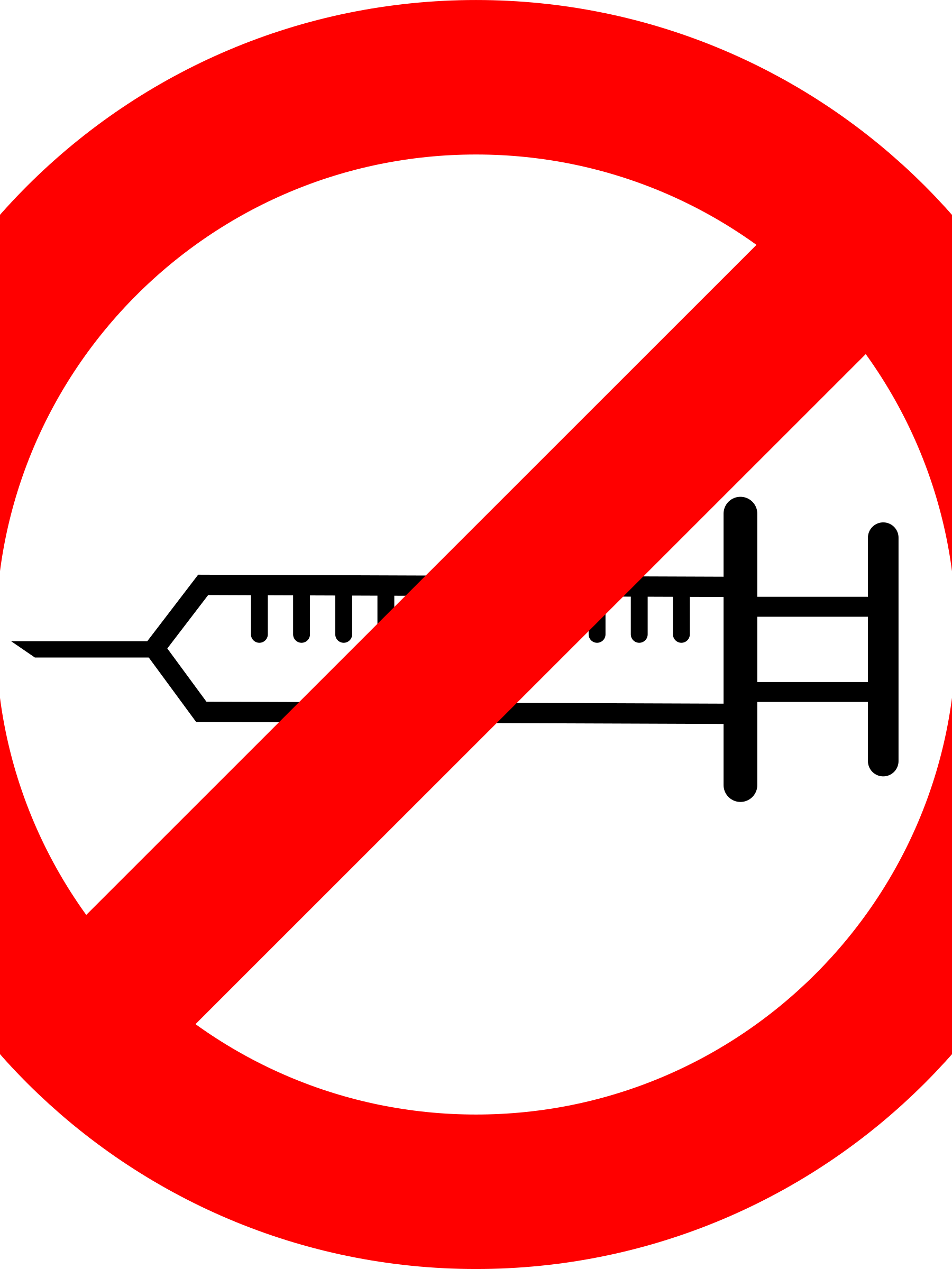 Antivax Goodfreephotos - No Needles Clipart (1800x2400), Png Download