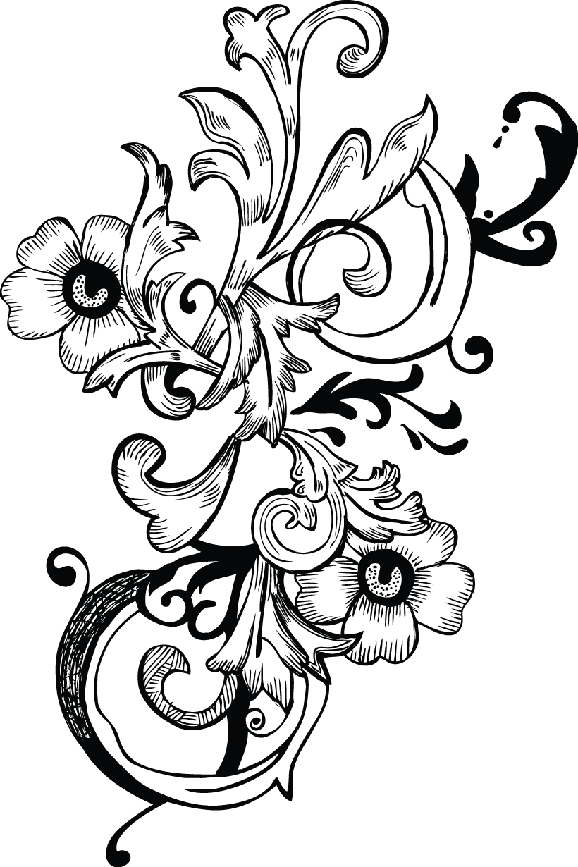 Fl-05 Border Design, Line Design, Scrap, Clip Art, - Png Download (820x1230), Png Download