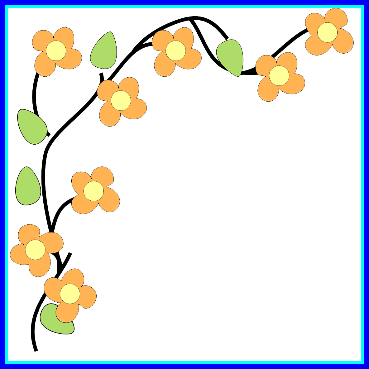 Daisies Clipart Boarder - Flower Corner Border Clipart - Png Download (1184x1184), Png Download