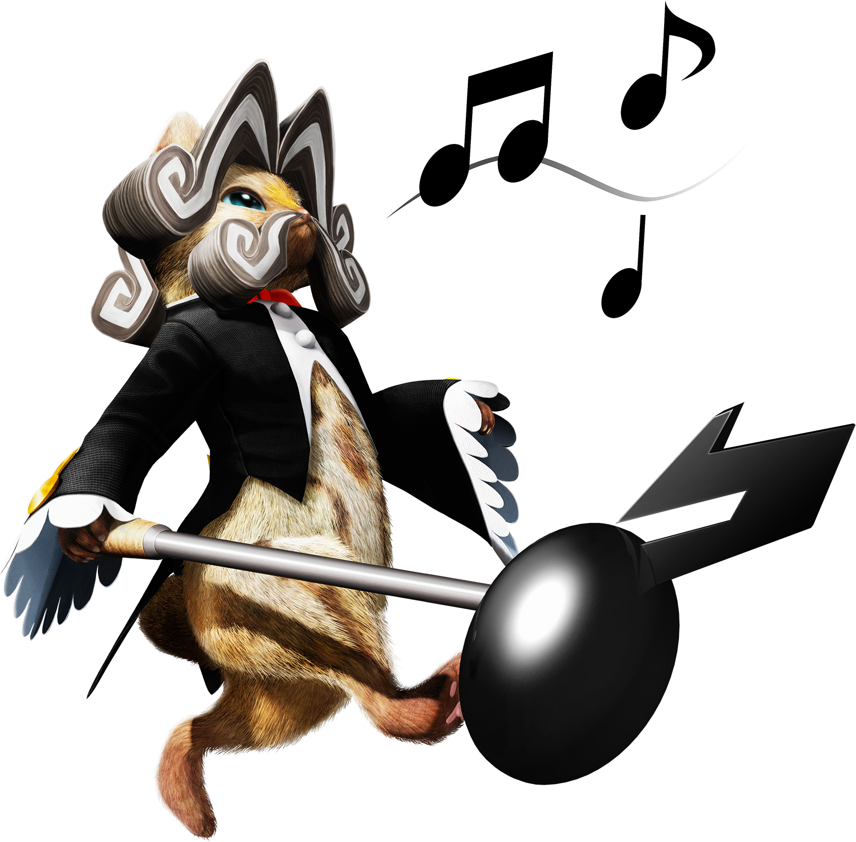 F Melodic Baton - Mhgen Palico Armor Clipart (1731x1702), Png Download