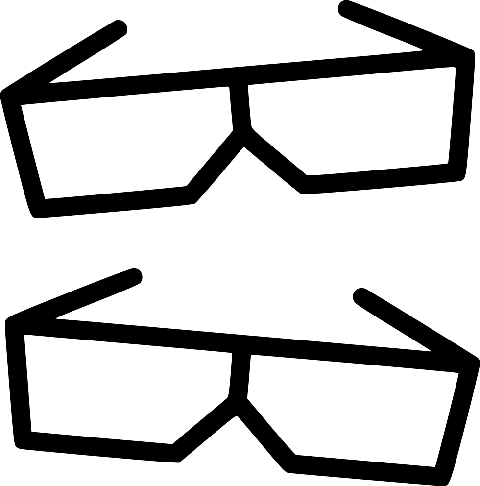 D Glasses Tv Hd Watch Entertainment Comments Clipart (980x992), Png Download