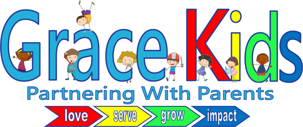 Grace Kids Is All Children's Ministries From Birth - Grace Kids Logo Clipart (1000x421), Png Download