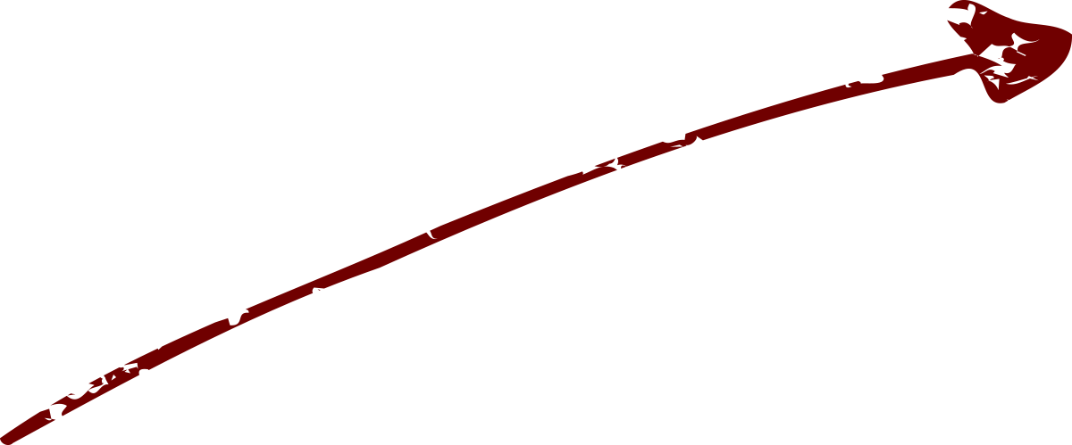 Stylized Arrow Pointing To A Part Of The Burger - Trekking Pole Clipart (1200x499), Png Download