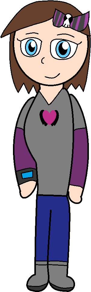 Zoe Batheart Is The Main Seventh Member Character And - Cartoon Clipart (384x983), Png Download