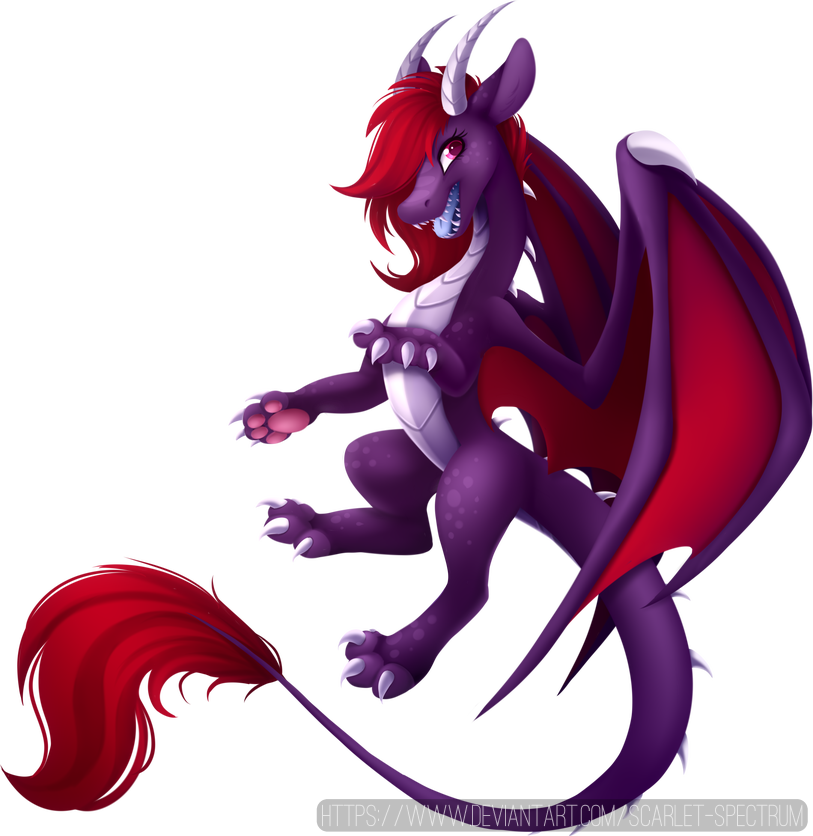 Scarlet-spectrum, Claws, Digital Art, Dragon, Clipart (813x836), Png Download