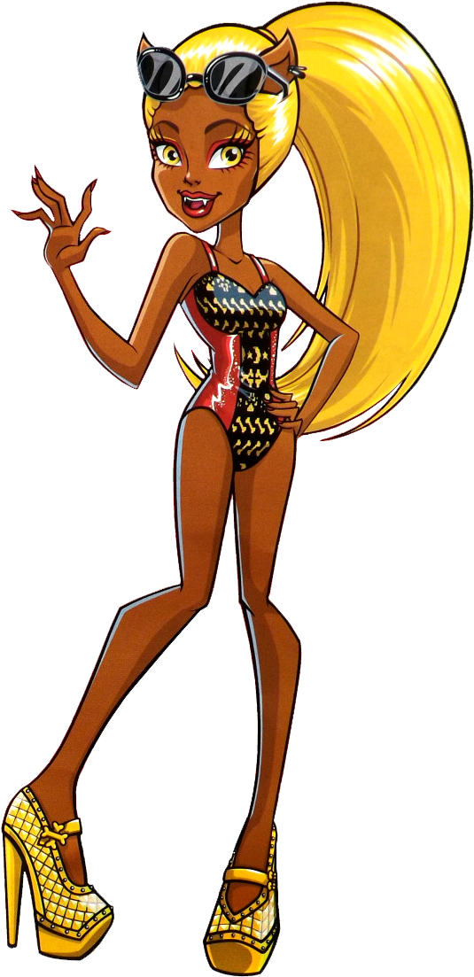 Clawdia Wolf - Monster High Clipart (552x1117), Png Download