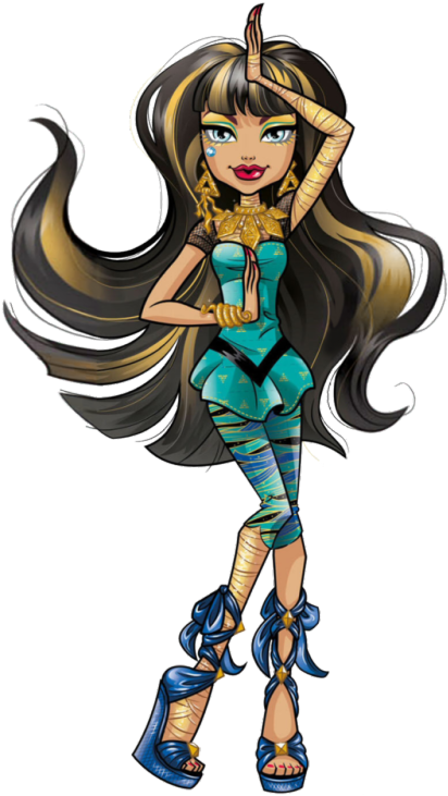 Cleo De Nile Monster High School, Monster High Art, - Cleo De Nile Png Clipart (436x750), Png Download
