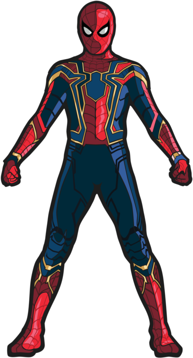 Iron Spider - Iron Spider Pin Clipart (585x1024), Png Download