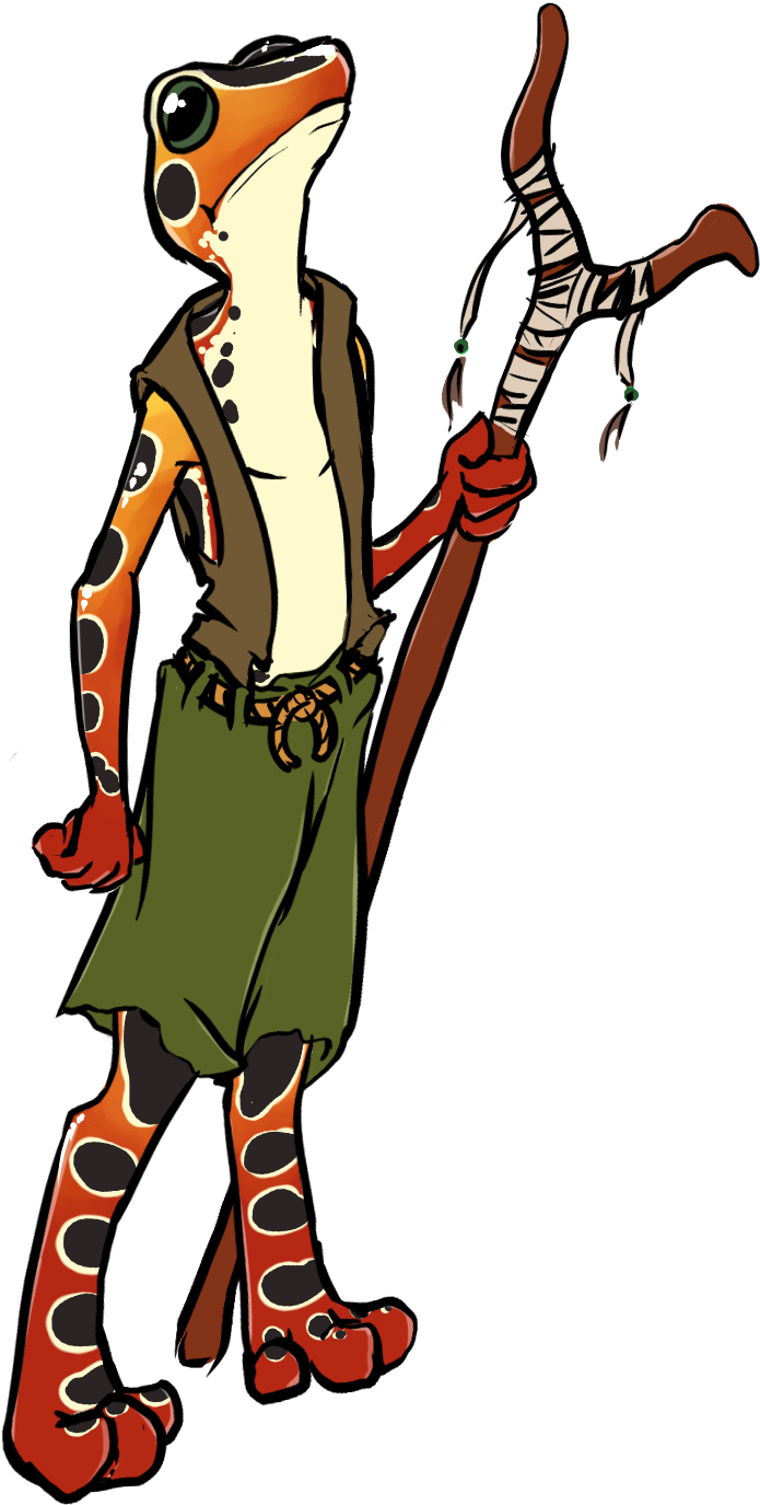 Character Portraits, Dungeons And Dragons, Dungeons - Grippli Druid Clipart (794x1484), Png Download