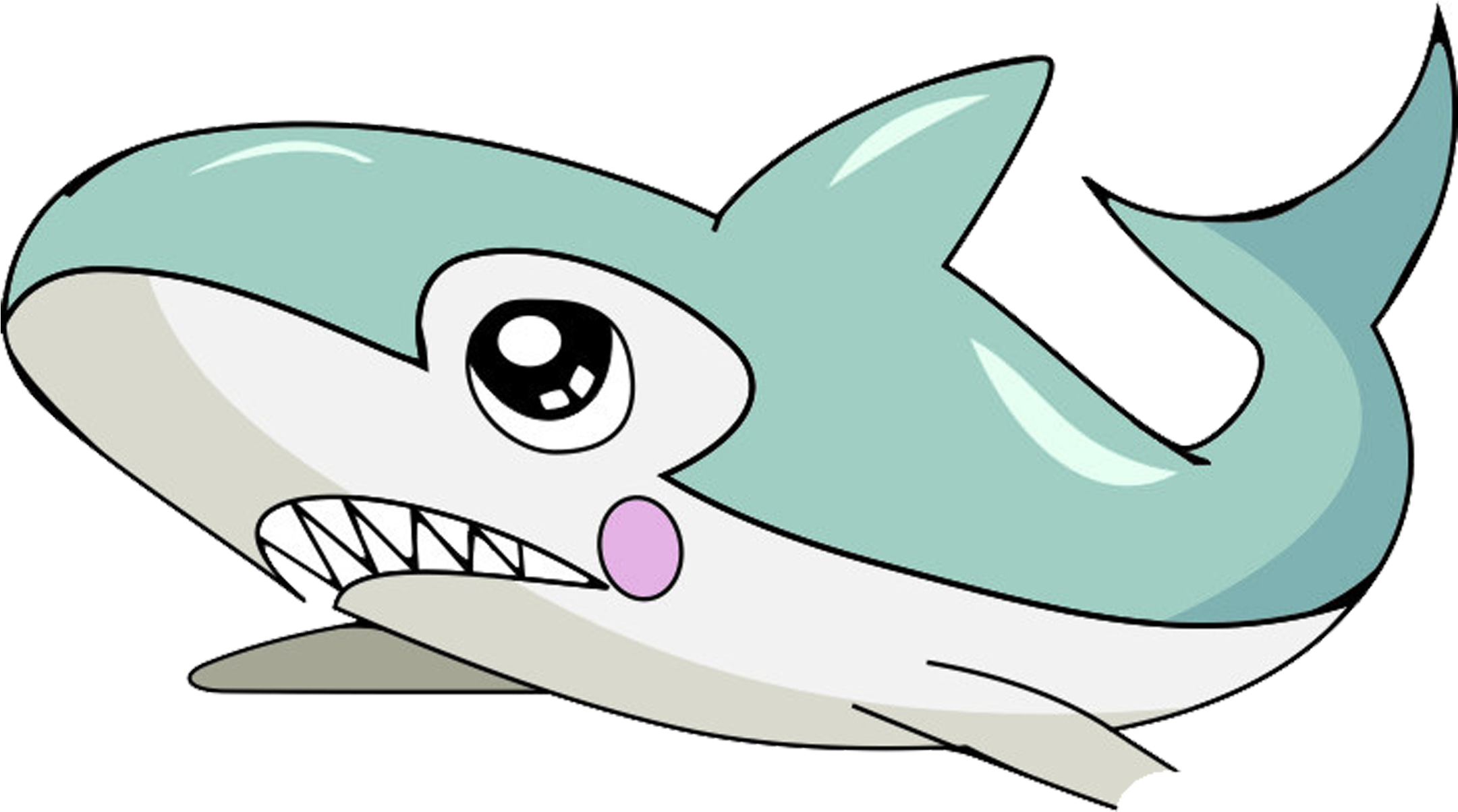 Clip Art Shark Cartoon Fish Animation - Shark And Fish Animation - Png Download (2953x2953), Png Download