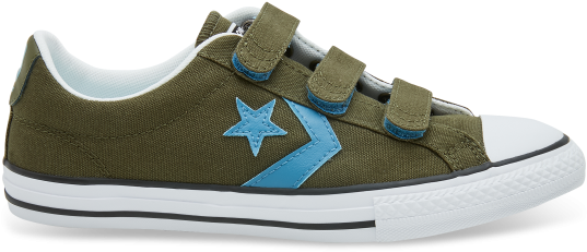 Green Star Player Sneakers - Converse Clipart (600x800), Png Download