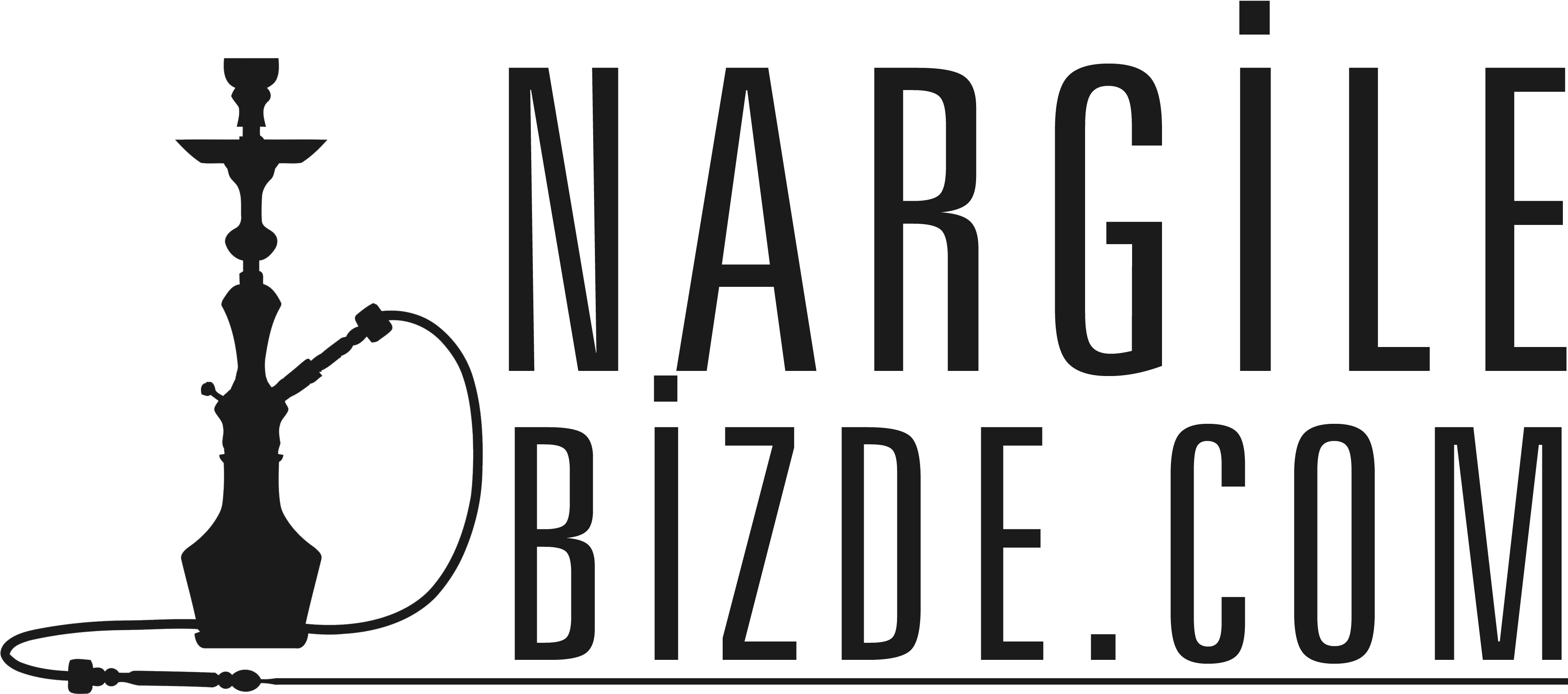 Nargile Bizde Nargile Bizde - Stock Illustration Clipart (3873x1771), Png Download