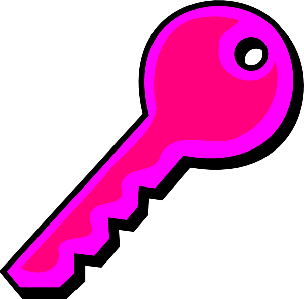 Key Clip Art Pink - Png Download (600x590), Png Download