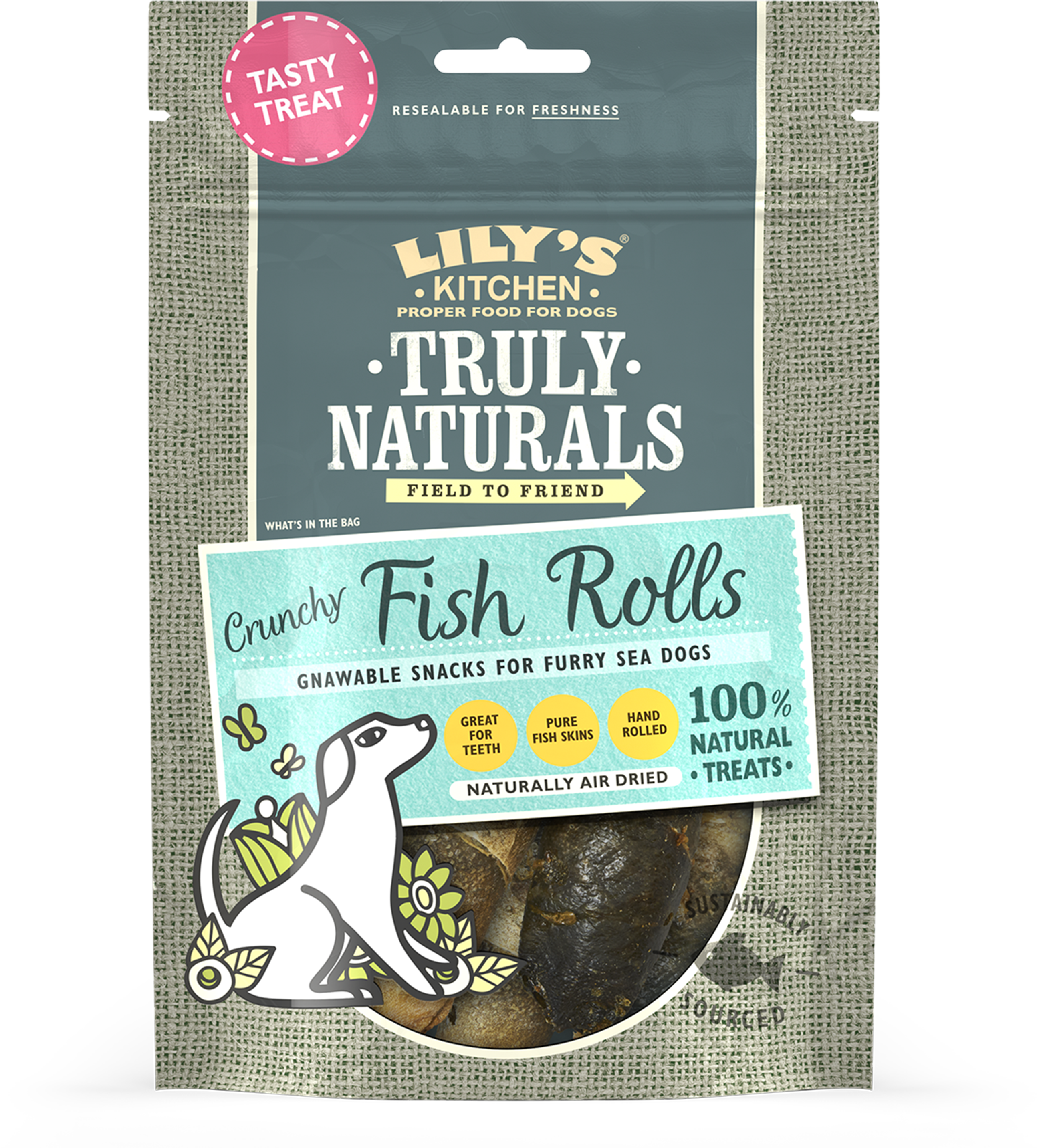 Fish Rolls - Lily's Kitchen Truly Naturals Crispy Pork Bites Clipart (3000x3000), Png Download