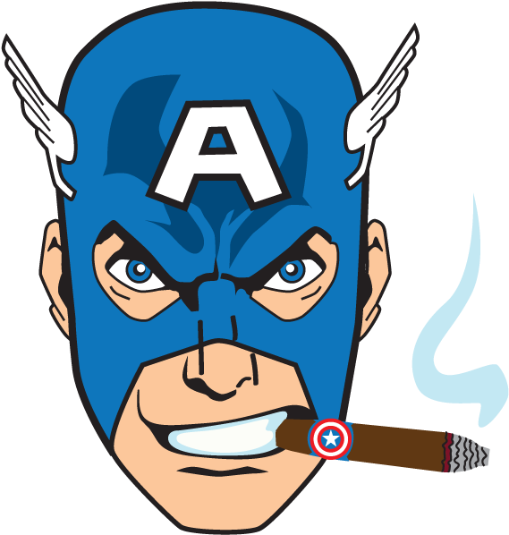 Captain America Smoking Cigars Clipart Full Size Clipart 1849138 Pinclipart