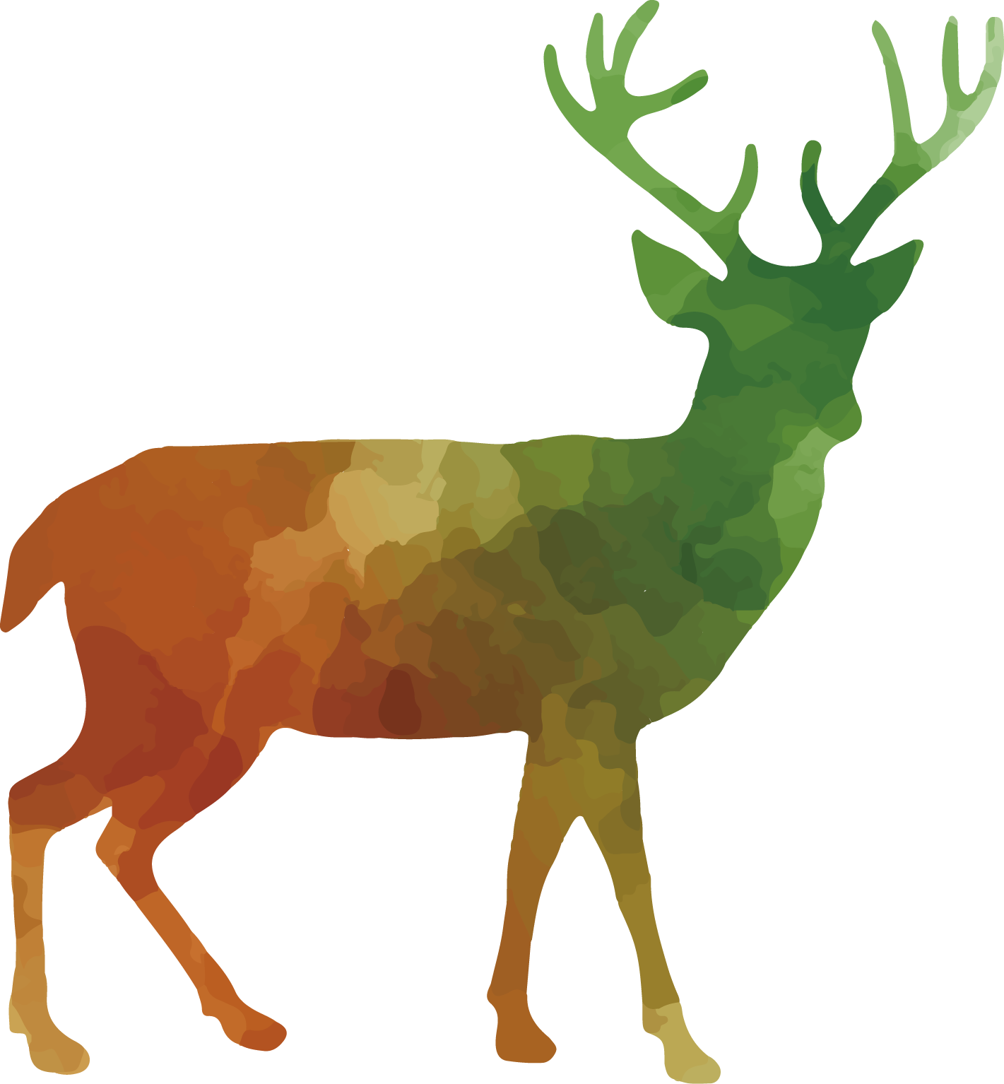 White Tailed Deer Clipart Roe Deer - Forest Animals Shower Curtain - Png Download (1421x1534), Png Download