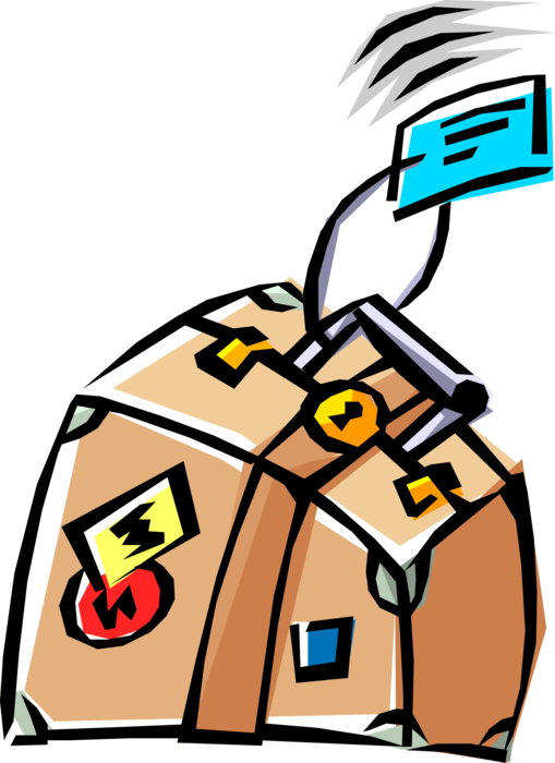 Suitcase Travel Image Of Clipart (509x700), Png Download