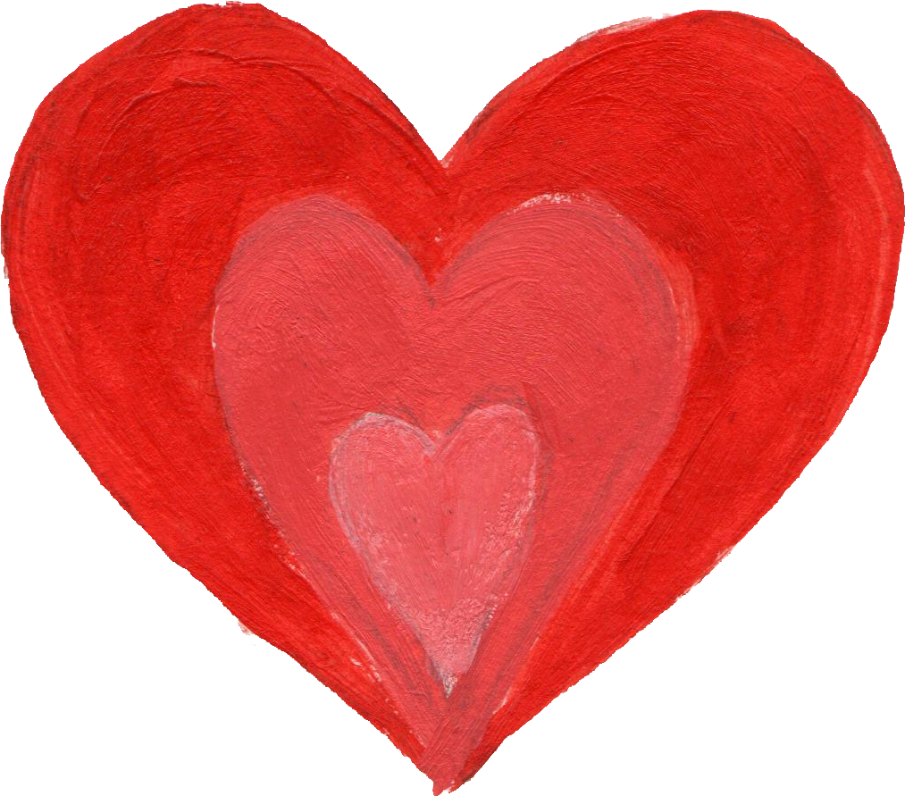 Free Download - Red Heart Paint Png Clipart (1013x891), Png Download