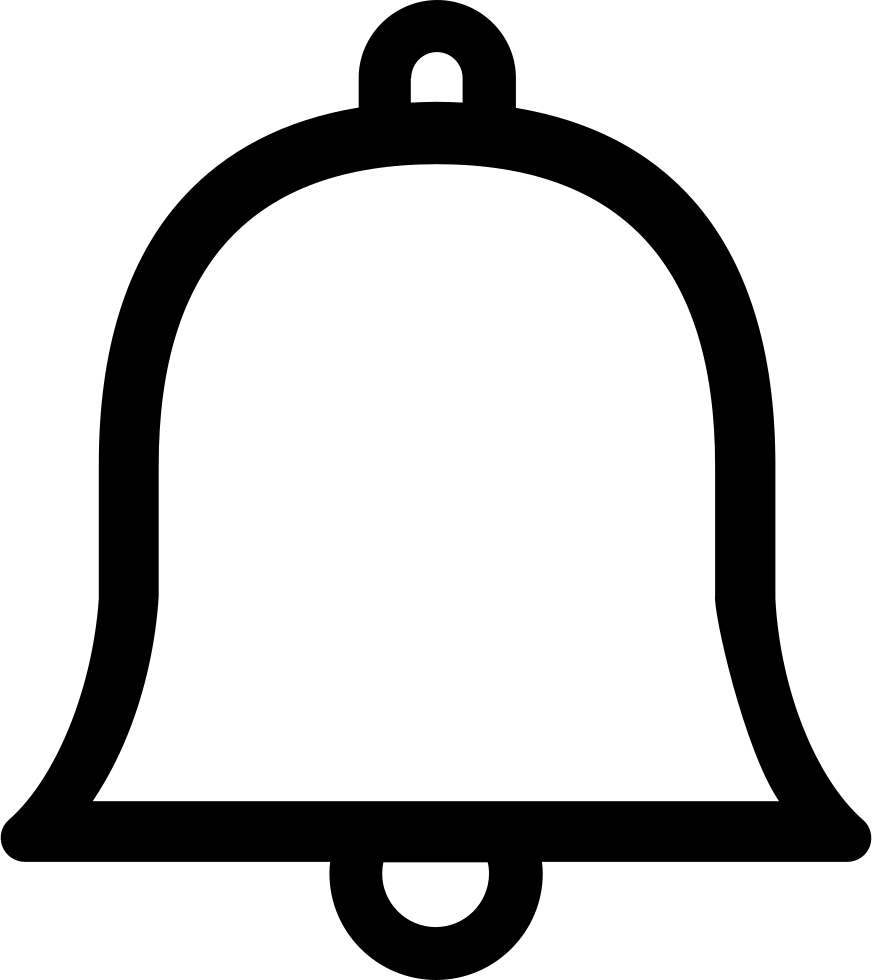 Download Png File - White Bell Notification Icon Transparent Clipart