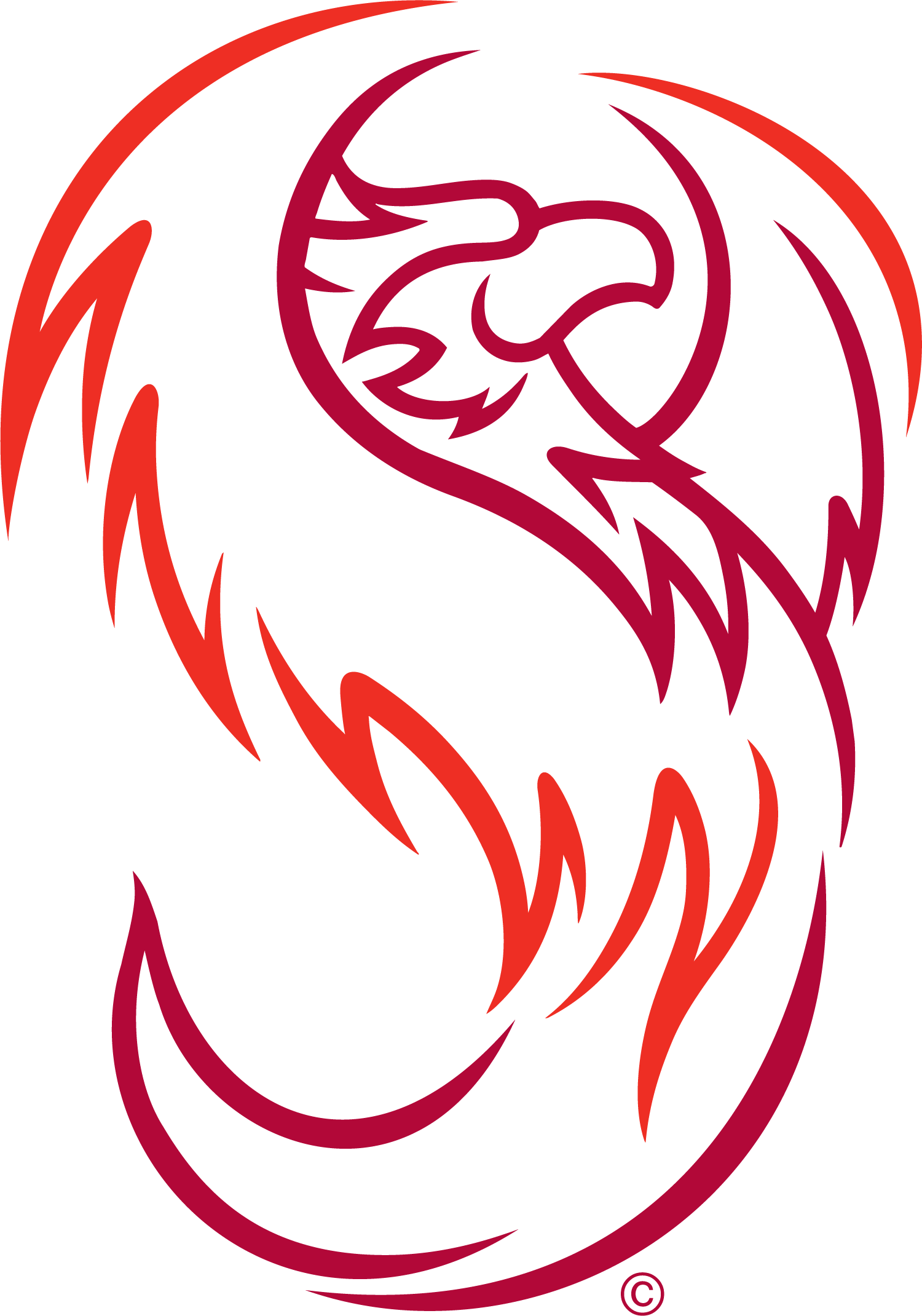 Phoenix Logo In Garnet Clipart (1500x2140), Png Download