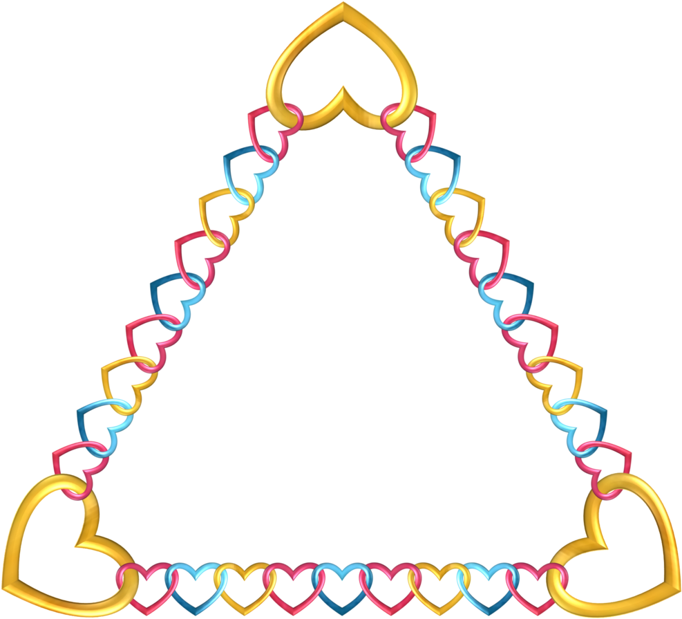 Tropical Border Frame Clipart - Triangle Transparent Frame Png (987x895), Png Download