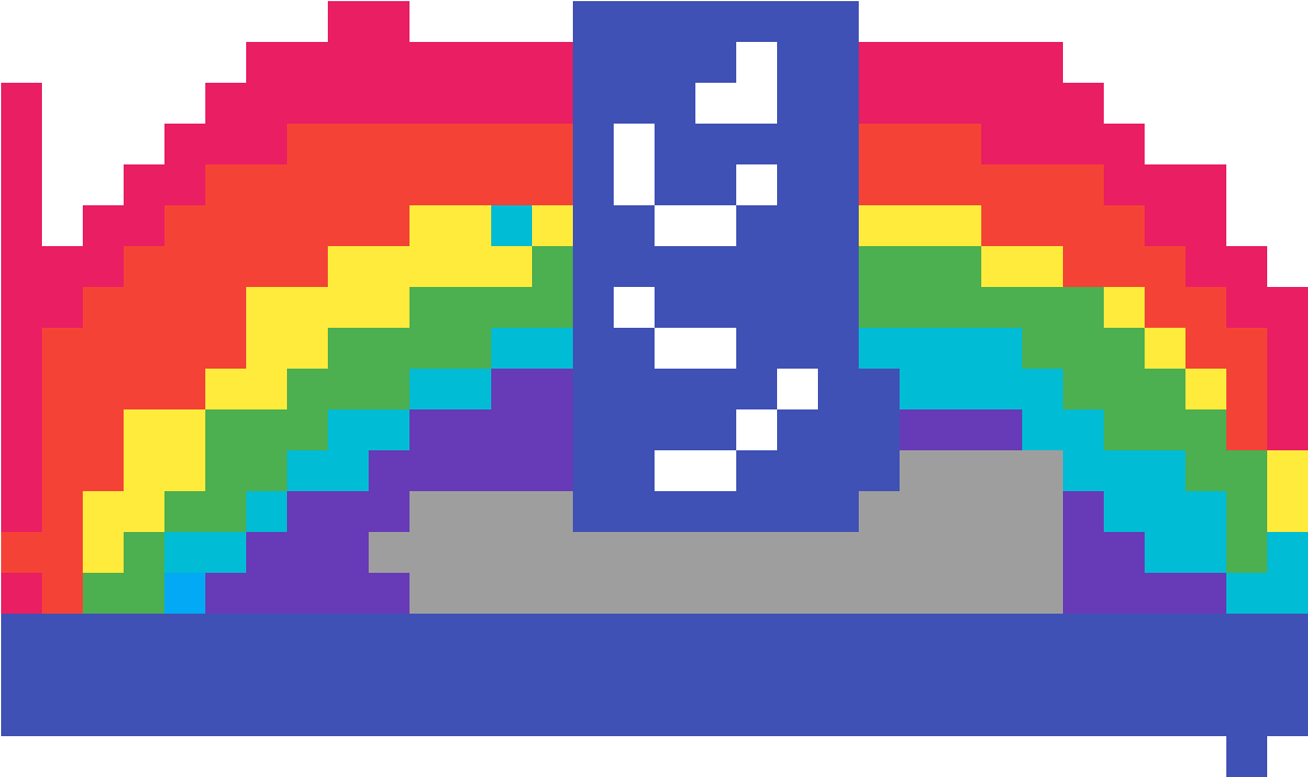 Rainbow And The Waterfall Clipart (1184x1184), Png Download