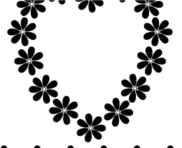 Flowers Black And White Clipart - Flowers Clipart Png Black And Whit3 Transparent Png (640x480), Png Download