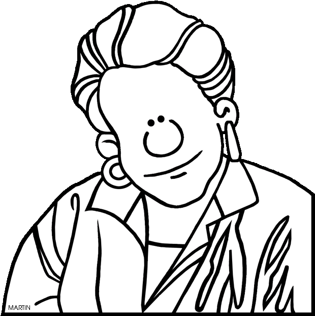 United States Clip Art By Phillip Martin, Famous People - Maya Angelou Drawings - Png Download (648x640), Png Download