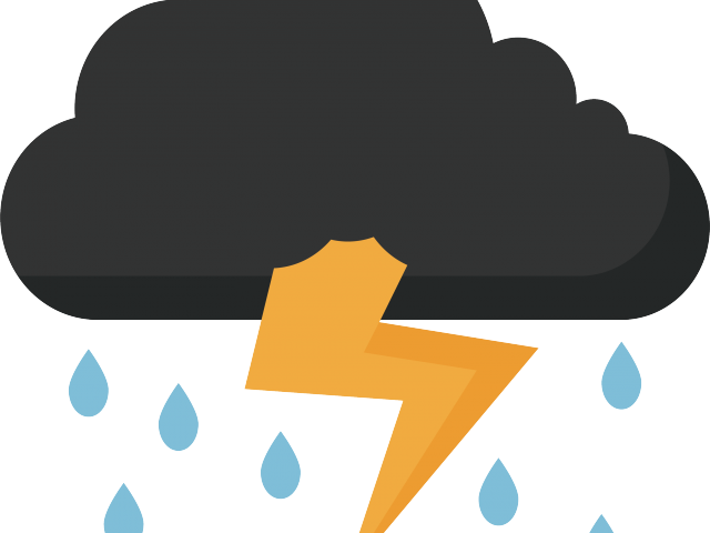 Thunder Clipart Thunder Lighting - Thunder And Lightning Clipart - Png Download (640x480), Png Download