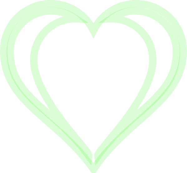This Free Clip Arts Design Of Heart Green Layered - Png Download (600x557), Png Download
