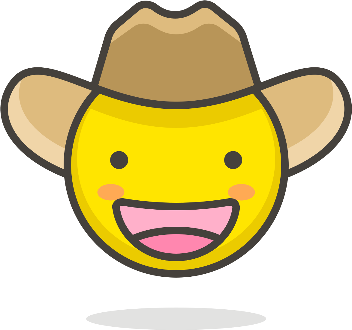 078 Cowboy Hat Face Clipart (1024x1024), Png Download