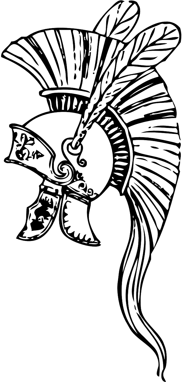 Greek Helmet Clipart (640x1280), Png Download