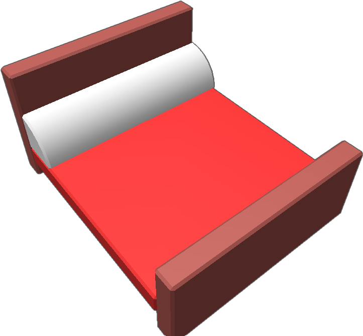 A Basic Bed, Although It Is Rather Big - Couch Clipart (768x768), Png Download