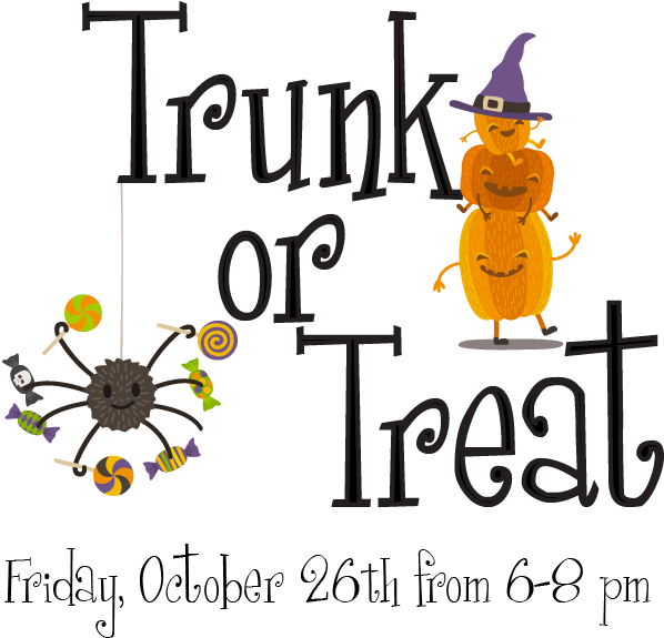 Trunk Or Treat Logo - Trick-or-treating Clipart (604x593), Png Download