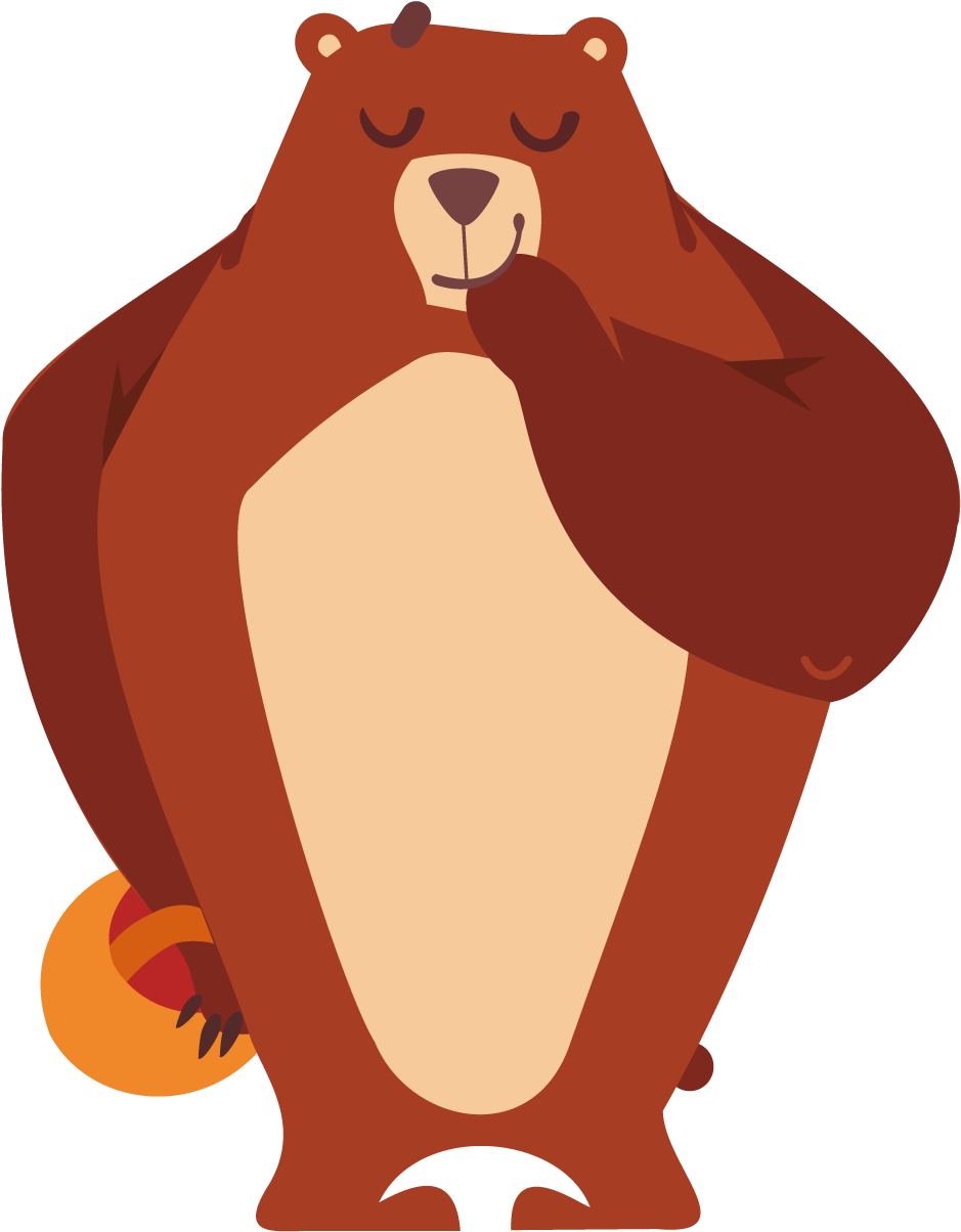 Png Brown Bear Tiger Giant Art Royalty - Bear Clipart (1276x1276), Png Download