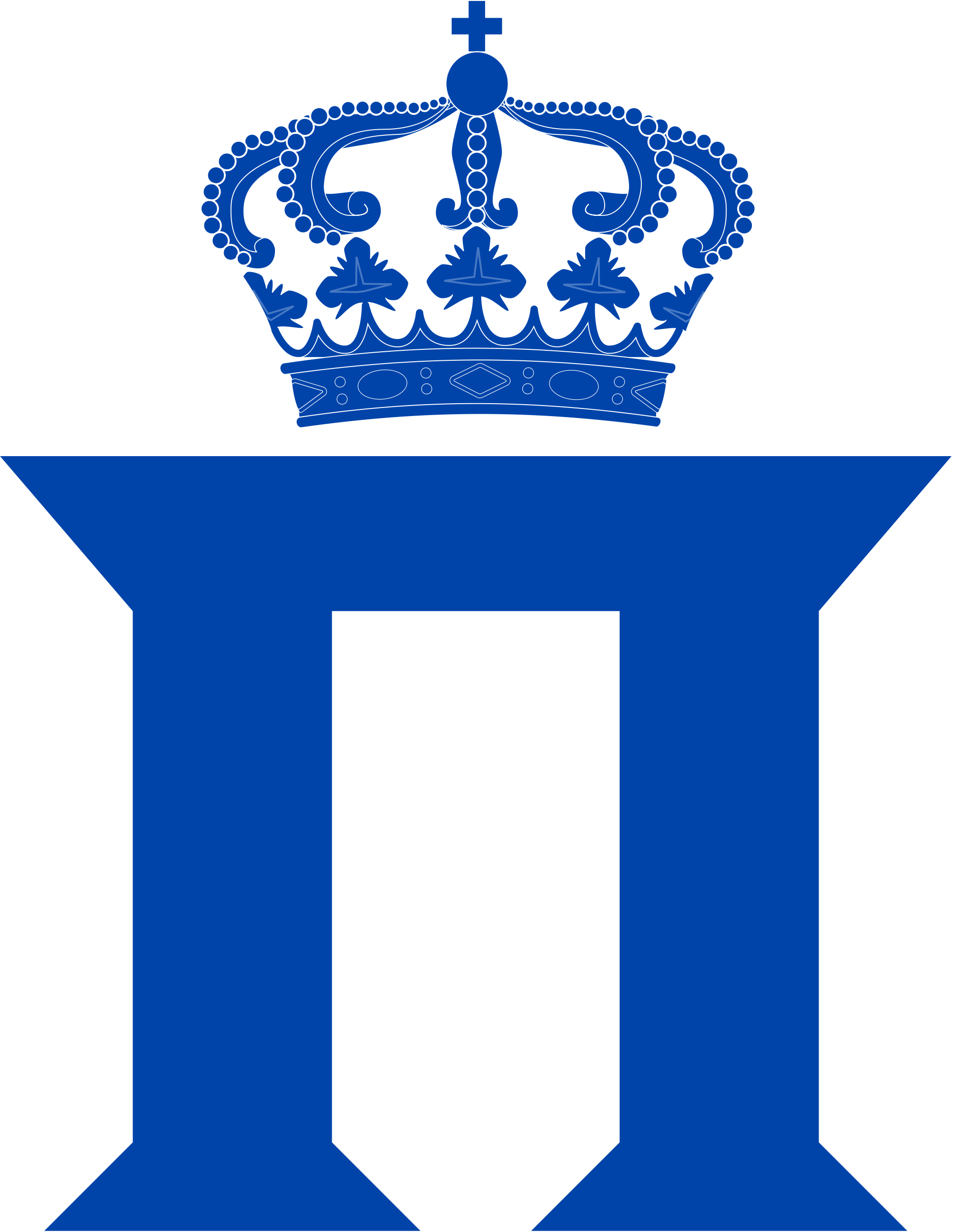 King Paul Of Greece - Spanish Royal Monogram Clipart (2000x2585), Png Download